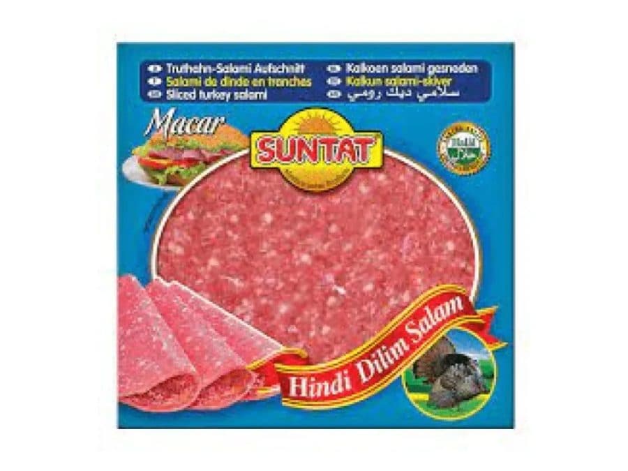 Suntat Salami hongrois en tranches halal au bœuf et à la dinde — Suntat | TAZA Supermarché Halal Strasbourg