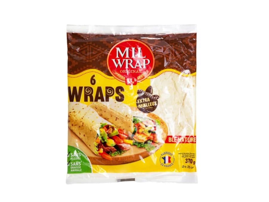 6 Wraps Blé Nature — MIL WRAP ORIGINAL | TAZA Supermarché Halal Strasbourg