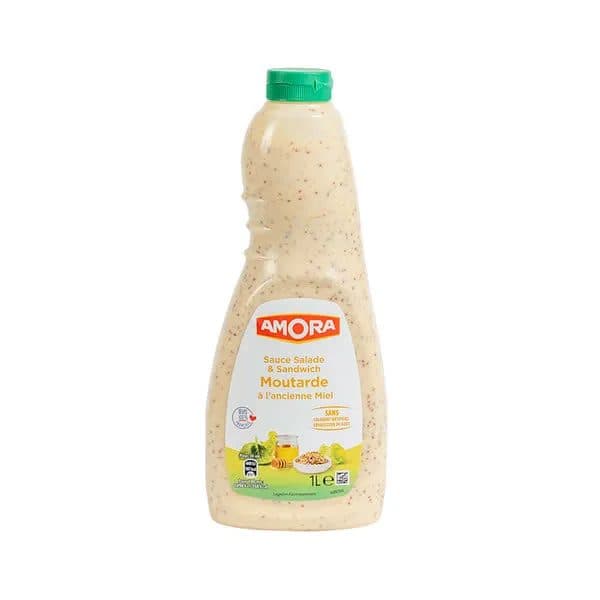 Amora Moutarde à l'Ancienne 200g — Amora | TAZA Supermarché Halal Strasbourg
