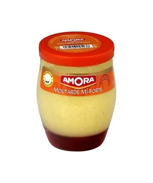 Amora Moutarde de Dijon Mi-Forte 200g — Amora | TAZA Supermarché Halal Strasbourg
