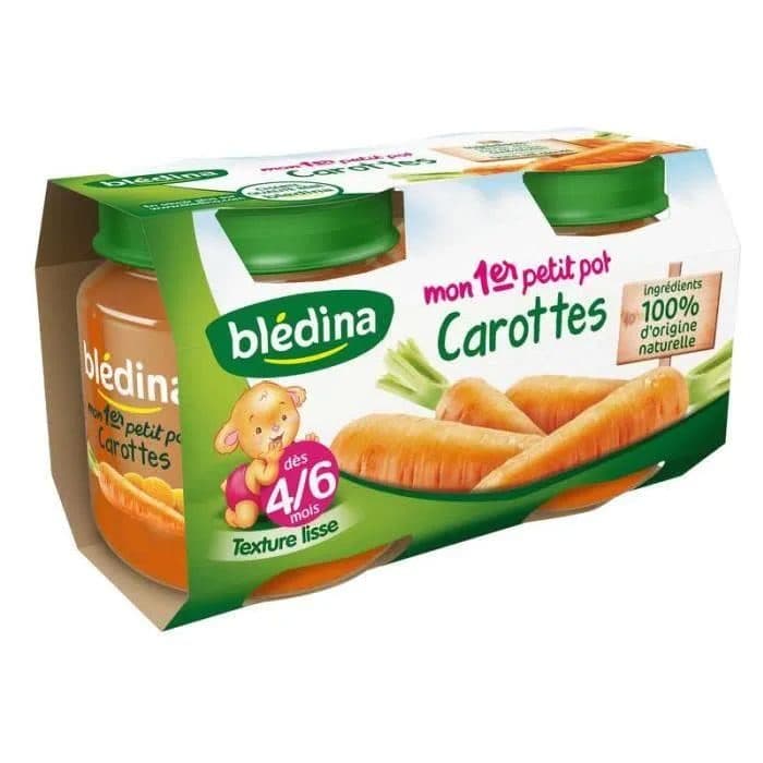 Blédina Première Légumes Carottes 4m+ 130g — Blédina | TAZA Supermarché Halal Strasbourg