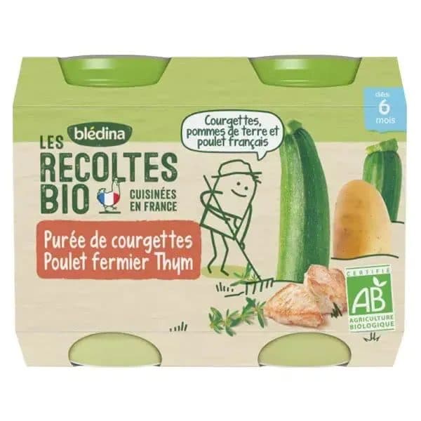 Blédina Purée Courgettes 4m+ 130g — Blédina | TAZA Supermarché Halal Strasbourg