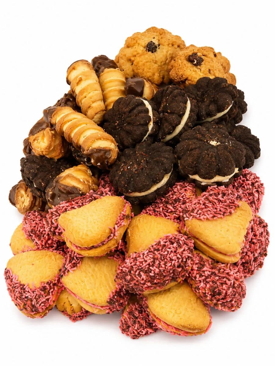 Cœurs aux vermicelles roses & fleurs fourrées au chocolat — TAZA | TAZA Supermarché Halal Strasbourg