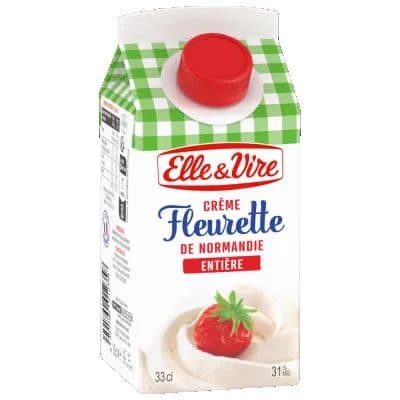 Elle & Vire Crème Fleurette Entière 30cl — Elle & Vire | TAZA Supermarché Halal Strasbourg