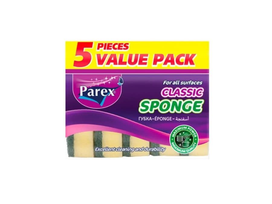 Éponges Classiques Vertes avec Protège-Ongles (Paquet Éco x5) — Parex | TAZA Supermarché Halal Strasbourg
