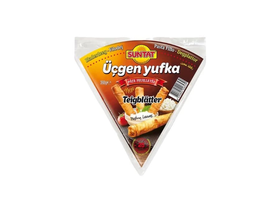 Feuilles de Pâte Filo Triangulaires pour Börek (Üçgen Yufka) — SUNTAT | TAZA Supermarché Halal Strasbourg
