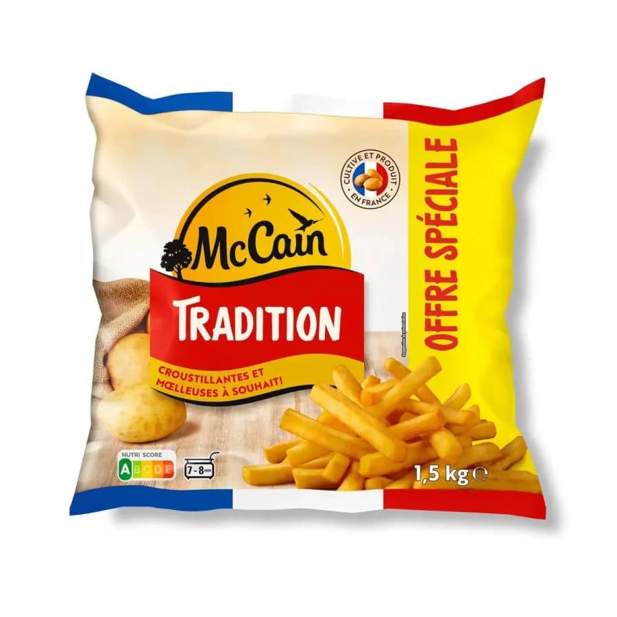 McCain Frites Droites Croustillantes 1,5kg — McCain | TAZA Supermarché Halal Strasbourg