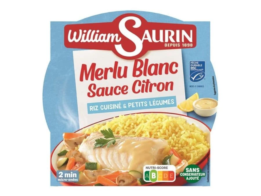 Merlu Blanc Sauce Citron — William Saurin | TAZA Supermarché Halal Strasbourg