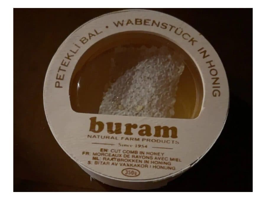 Miel avec Morceaux de Rayons de Miel — Buram | TAZA Supermarché Halal Strasbourg