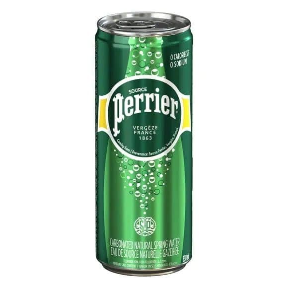 Perrier Eau Gazeuse 330ml Canette — Perrier | TAZA Supermarché Halal Strasbourg