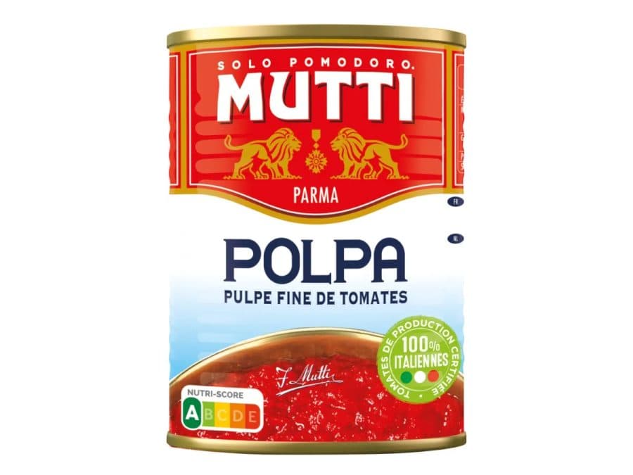 Pulpe fine de tomates au basilic — Mutti | TAZA Supermarché Halal Strasbourg